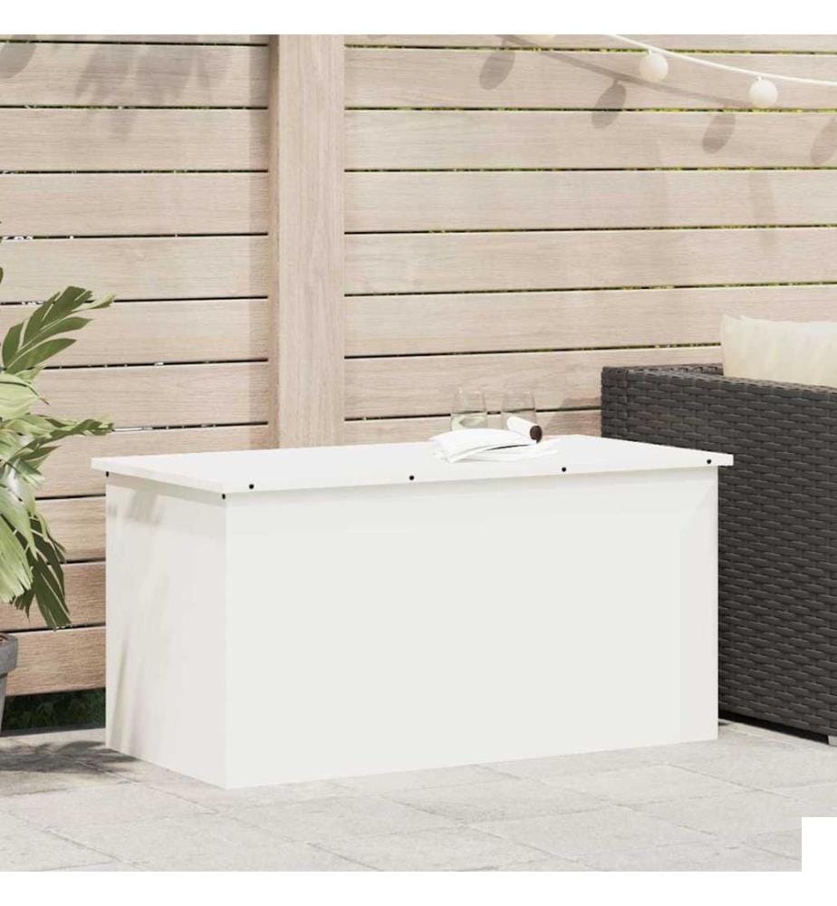 Boîte de Rangement Extérieure Blanc 100 x 50,5 x 50 cm Acier