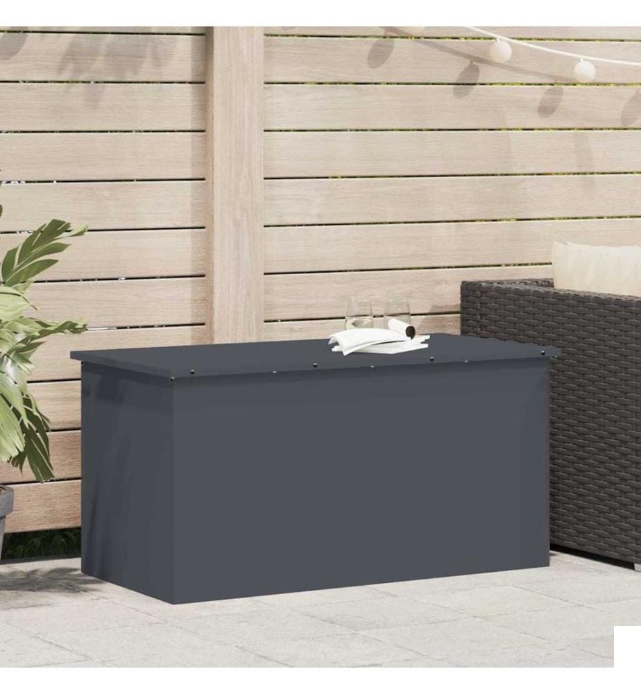 Boîte de Rangement Extérieure Anthracite 100 x 50,5 x 50 cm