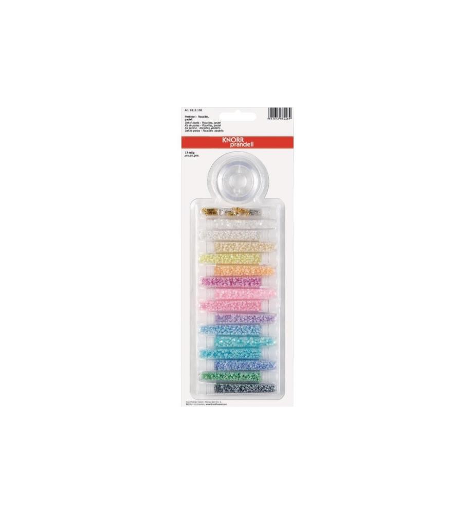KNORR PRANDELL - Perles en plastique Rocailles 17 pièces, pastel