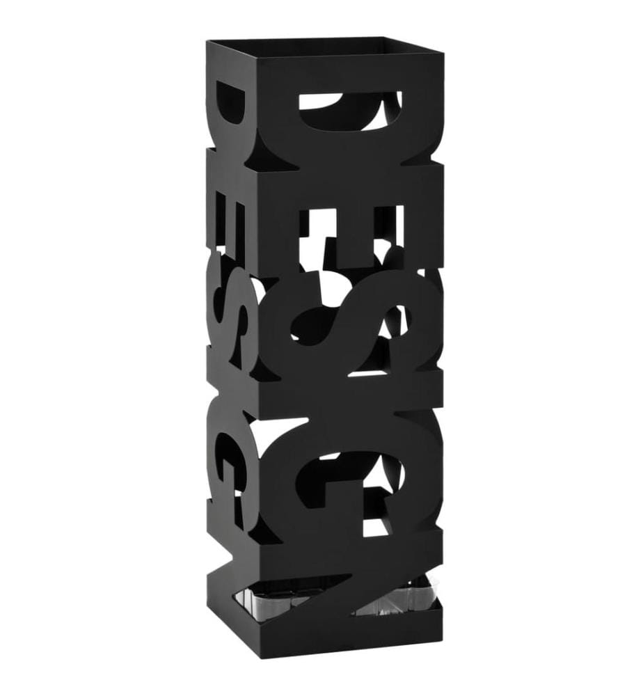 Porte-parapluie Design Acier Noir