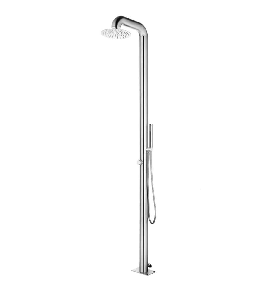 Douche de jardin 225 cm Acier inoxydable