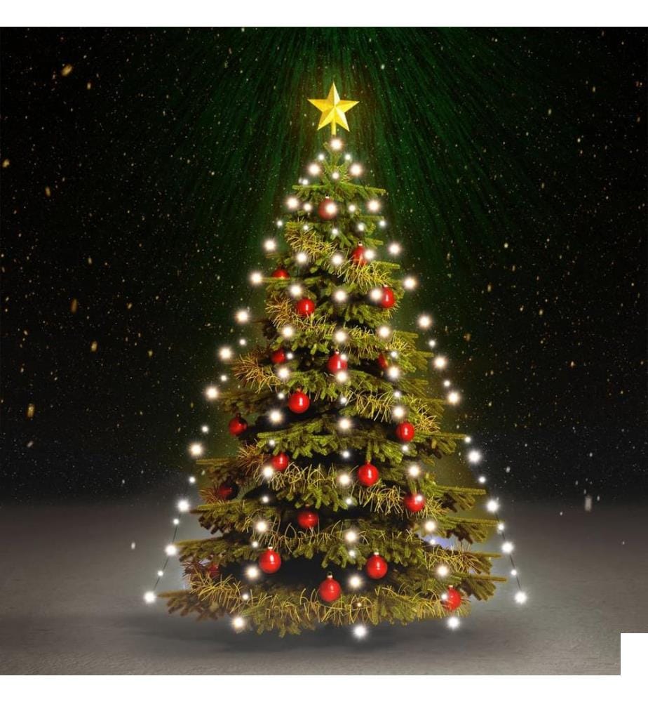 Guirlande lumineuse d'arbre de Noël 210 LED Blanc froid 210 cm