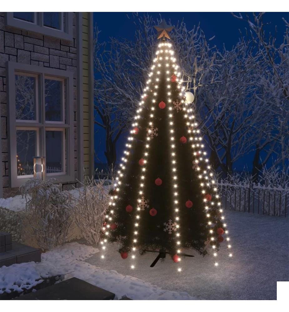 Guirlande lumineuse d'arbre de Noël 250 LED Blanc froid 250 cm