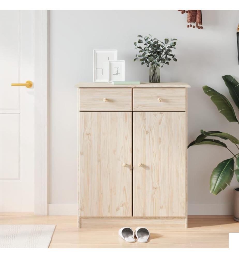 Armoire à chaussures ALTA 77x35x96 cm bois massif de pin