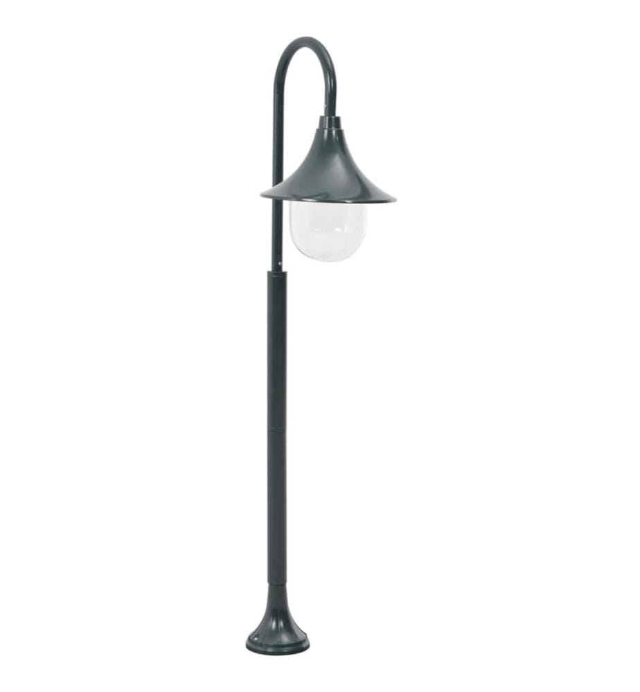 Lampadaire de jardin E27 120 cm Aluminium Vert foncé