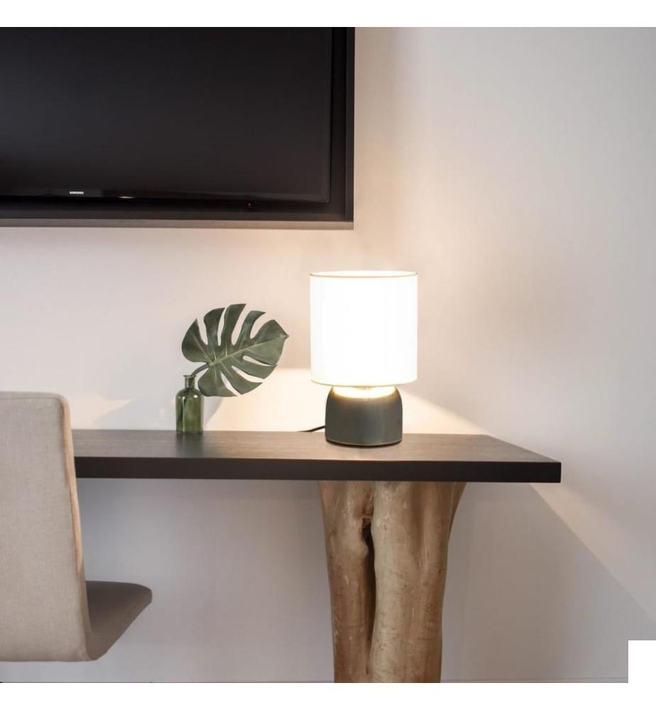 Lampes de table 2 pcs Bouton tactile Blanc E14