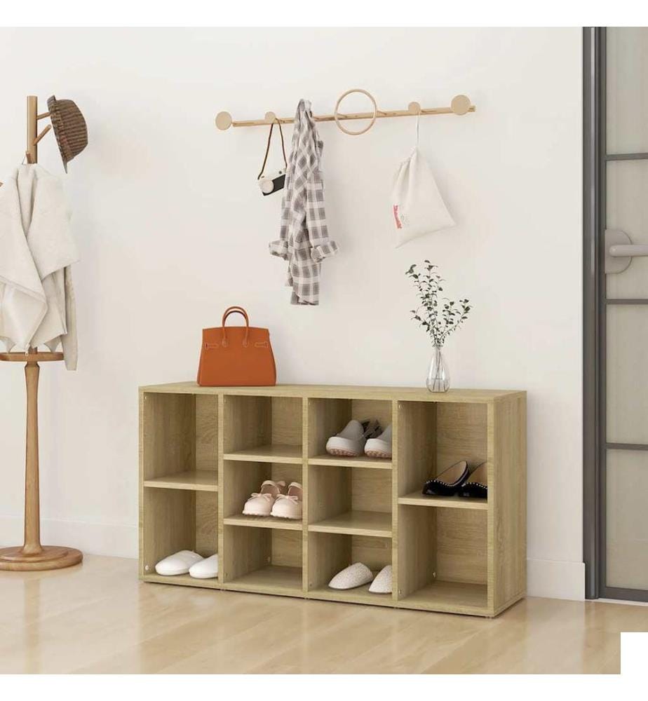 Banc à chaussures Chêne sonoma 103x30x55 cm Bois dingénierie