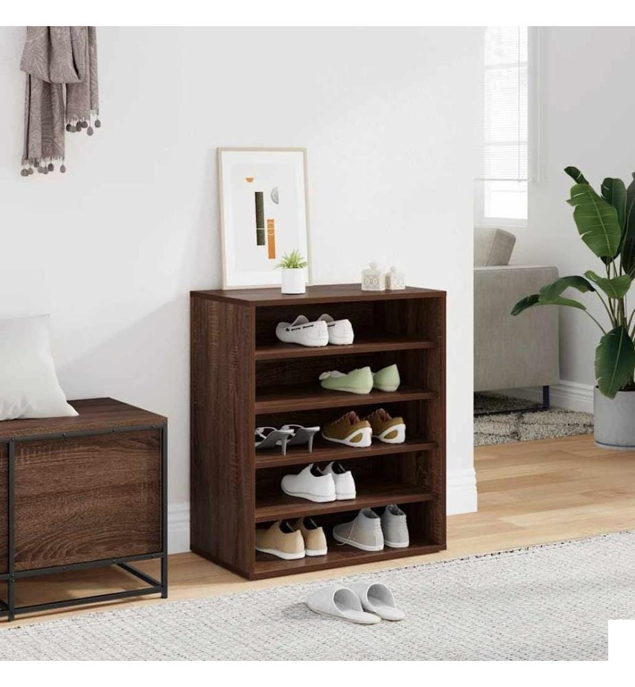 Meuble à chaussures Chêne marron 60x35x70 cm Bois d'ingénierie