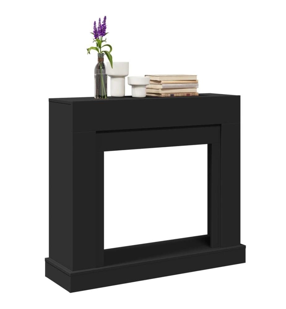Cadre de cheminée noir 100x30x87,5 cm bois d'ingénierie