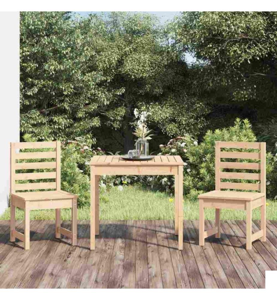 Ensemble de bistrot de jardin 3 pcs bois de pin massif