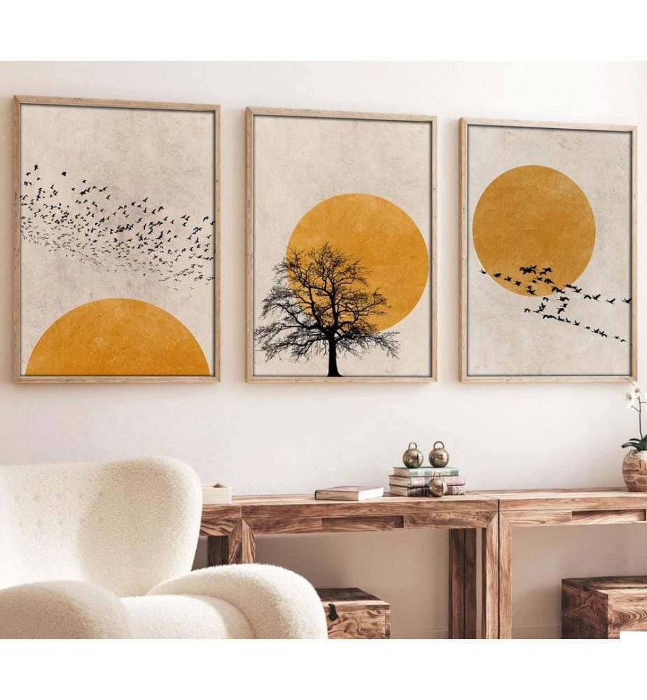 Tableau décoratif encadré en MDF, 3 pièces