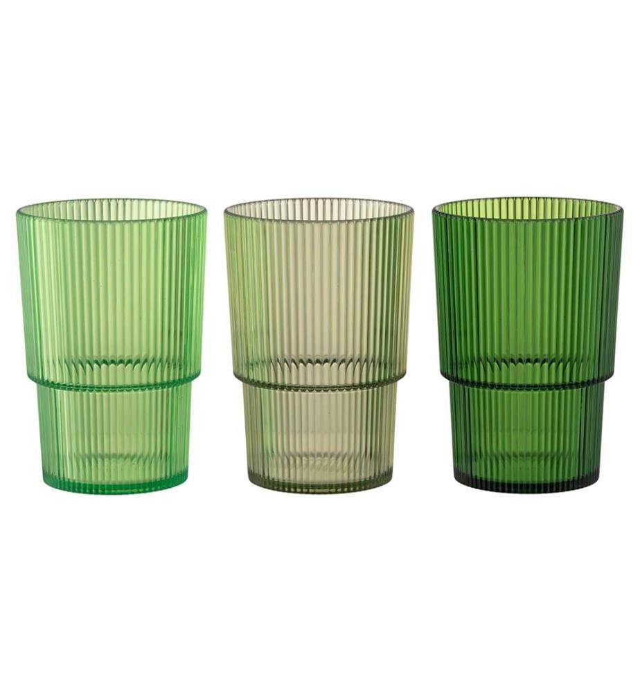 Lot de 12 verres Unico - 420 ml / Vert / 3 couleurs aléatoires