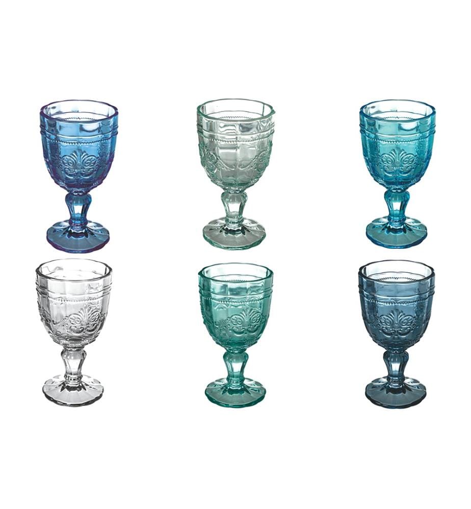 Lot de 6 verres à vin Syrah - Bleu