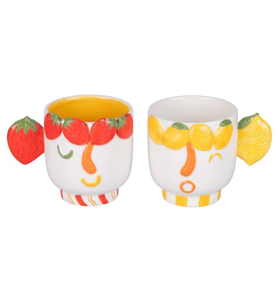 Lot de 2 mugs Fruit Life - Face Design