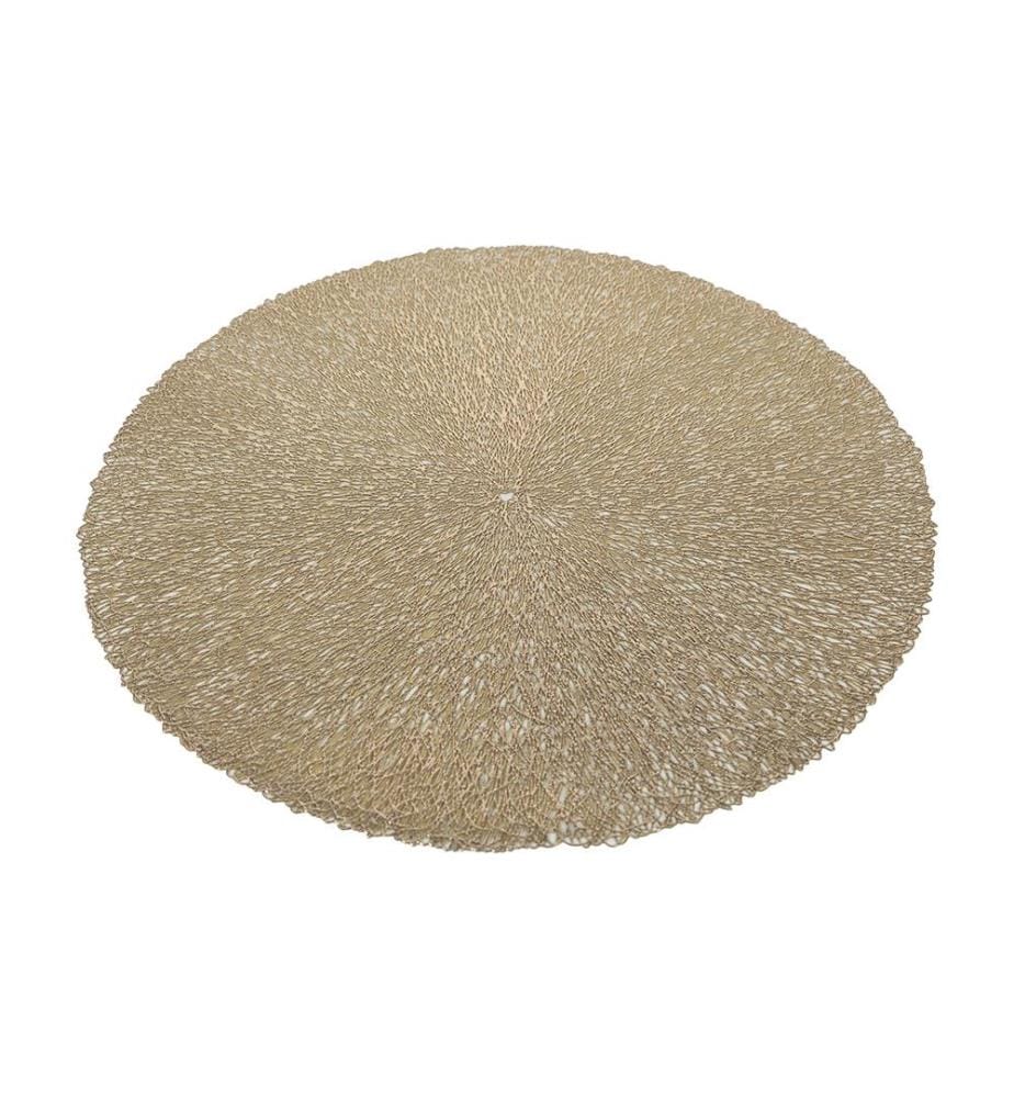 Lot de 6 Sets de Table ronds dorés Décoration A - Or
