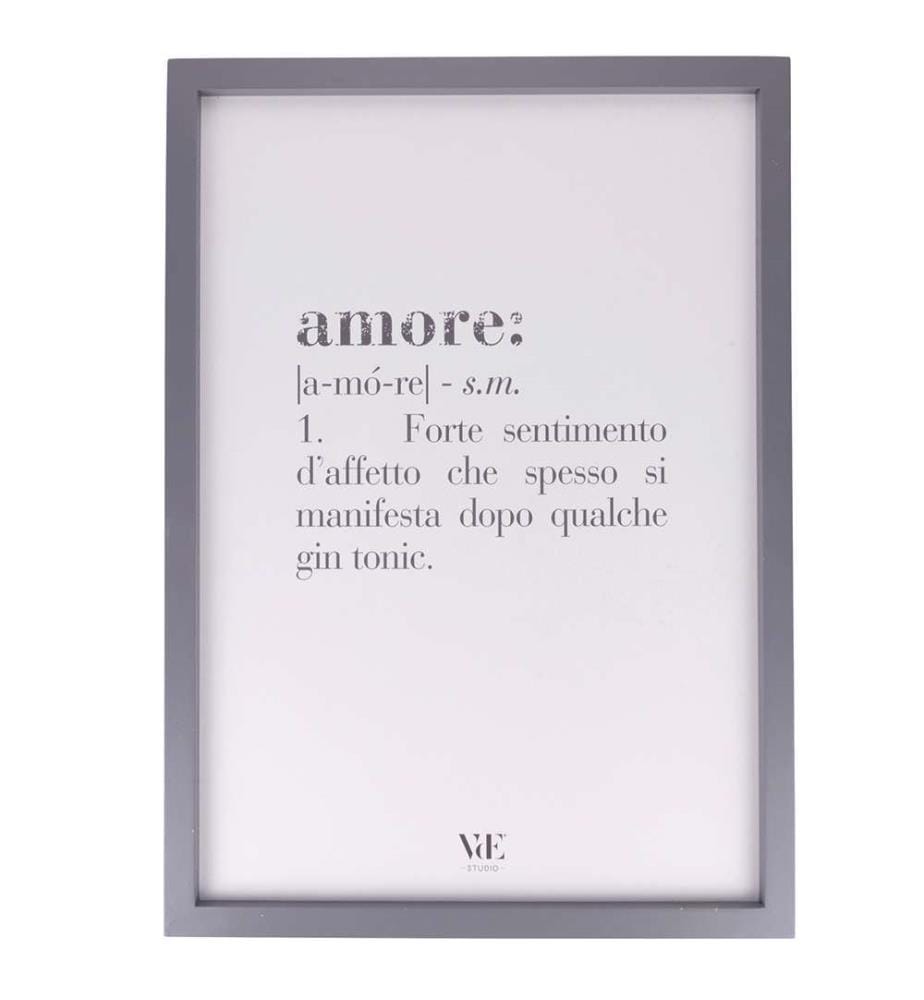 Toile Victionary Love - 50 x 70 cm / Gris