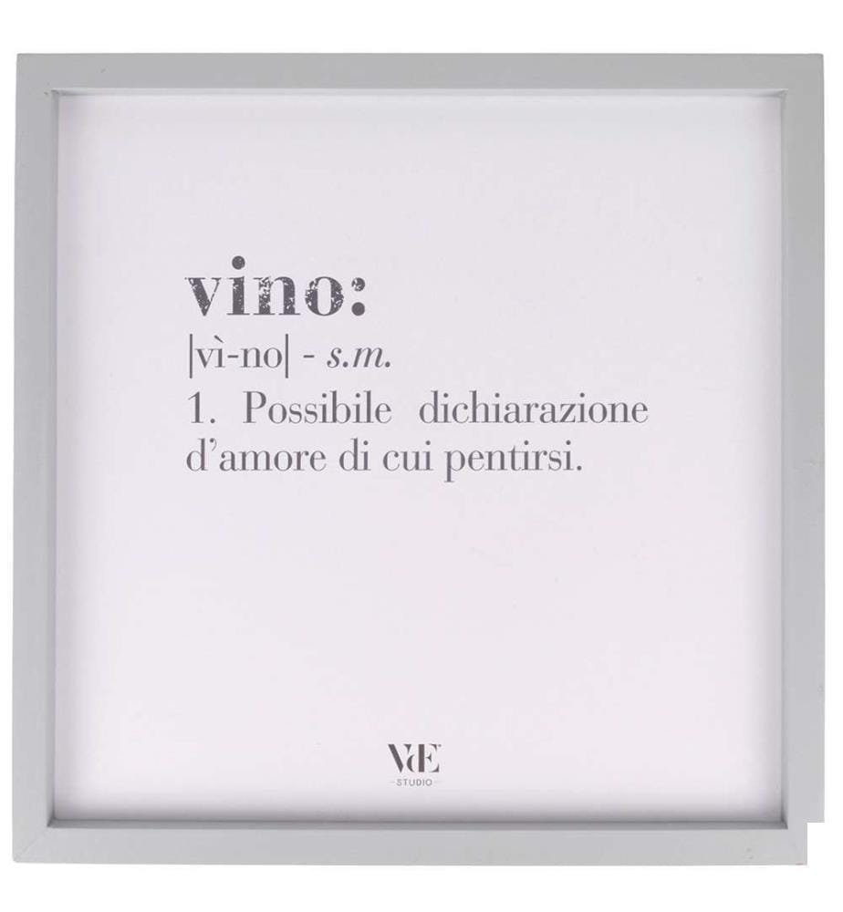 Toile Victionary Wine - 40 x 40 cm / Gris