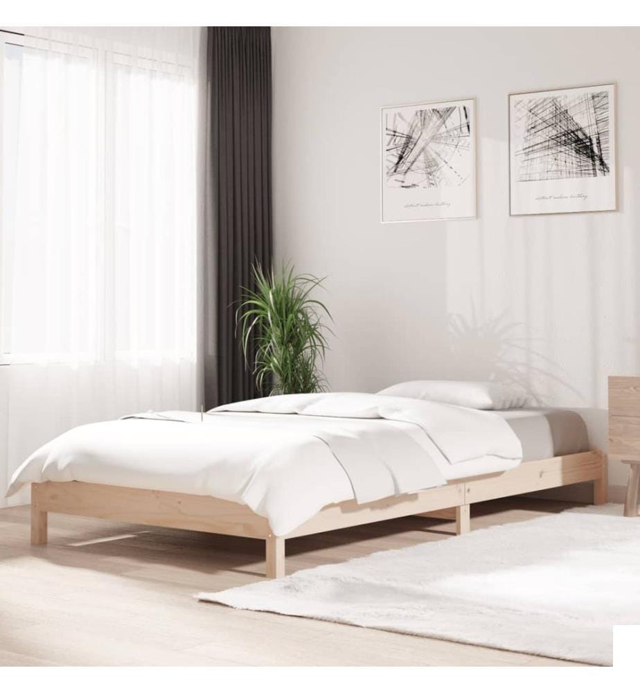 Lit empilable sans matelas 100x200 cm bois massif de pin