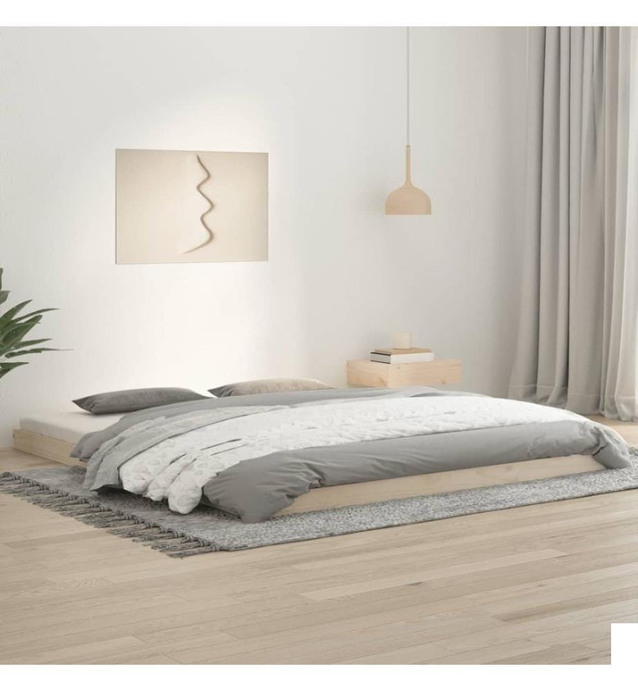 Cadre de lit sans matelas 180x200 cm bois massif de pin