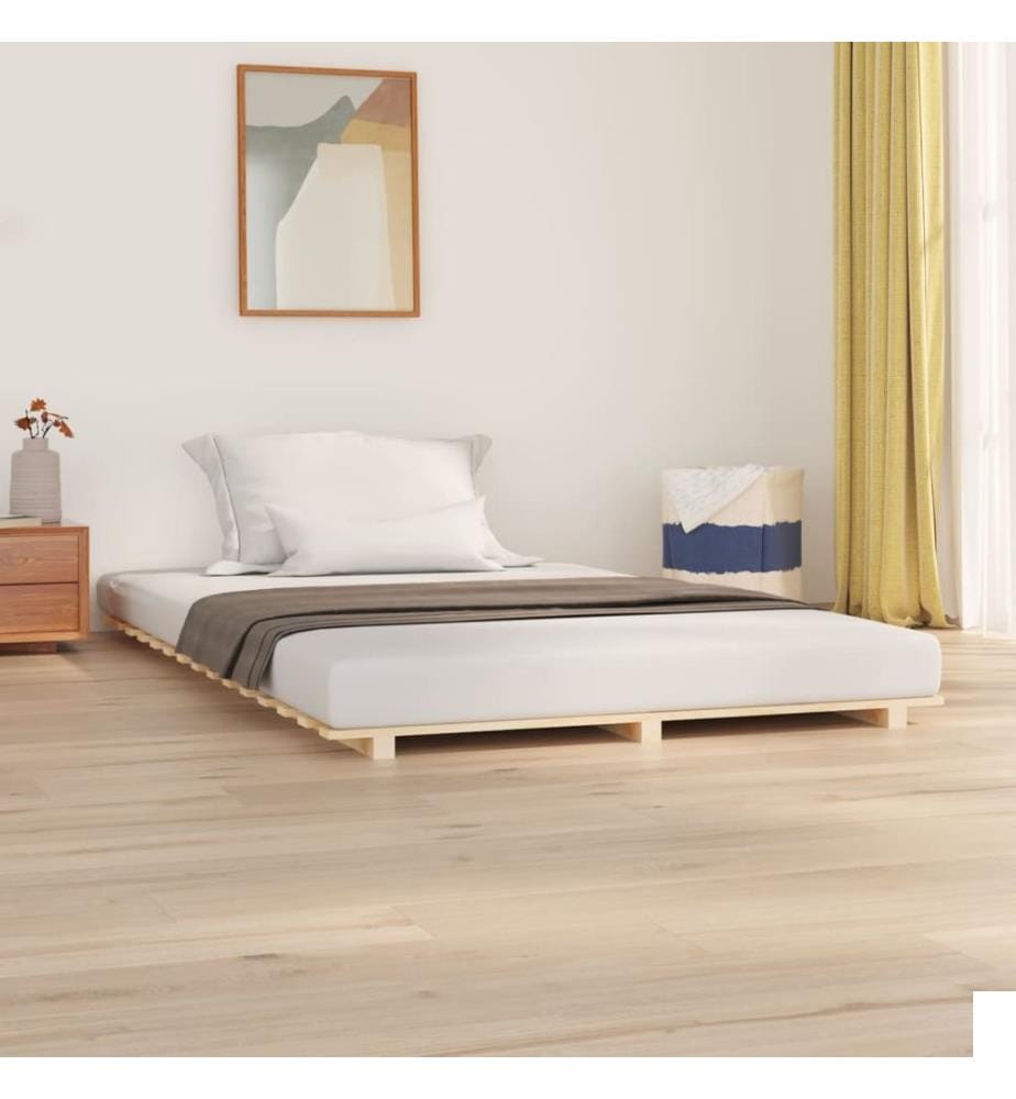 Cadre de lit sans matelas 120x200 cm bois de pin massif