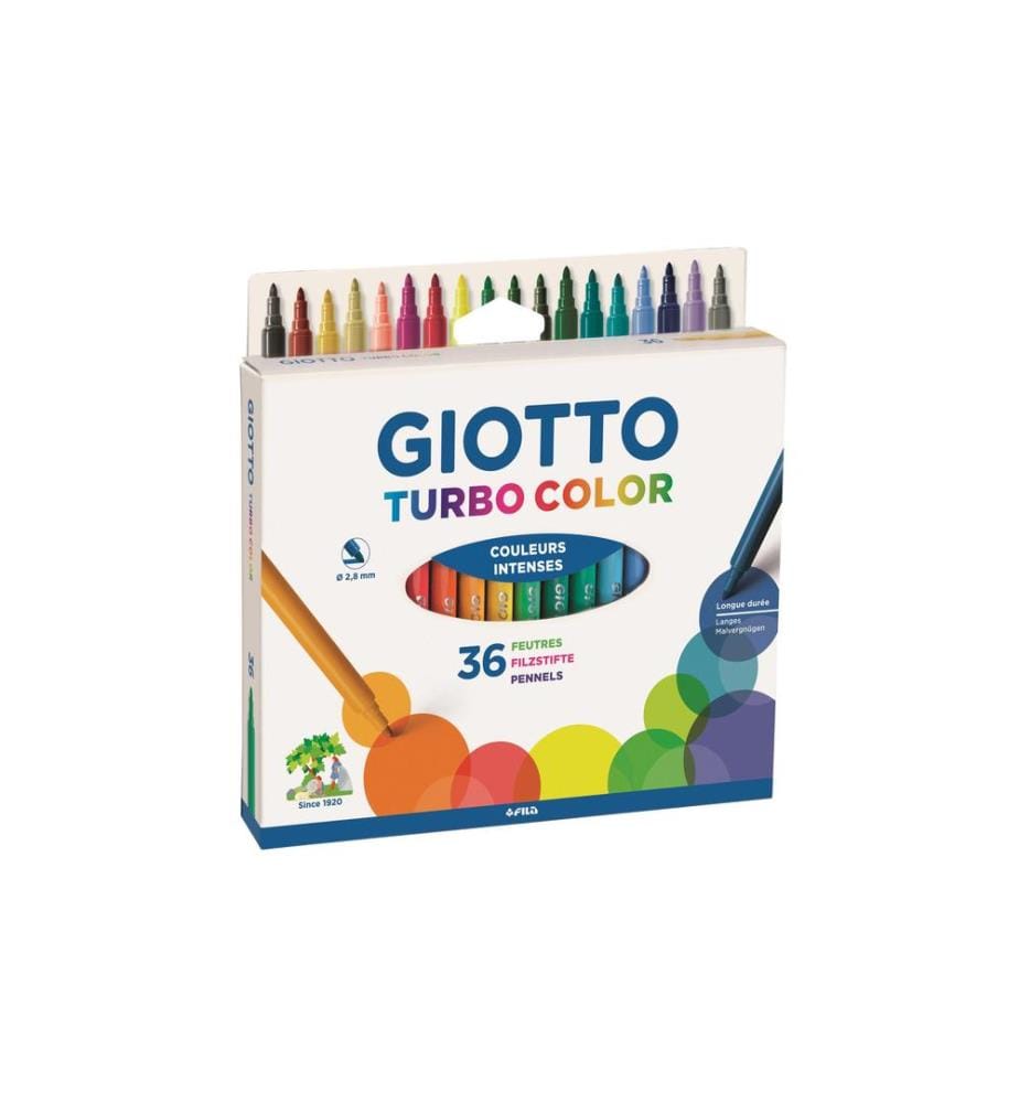 GIOTTO - Crayon feutre Turbo Color Multicolore 36 pièces
