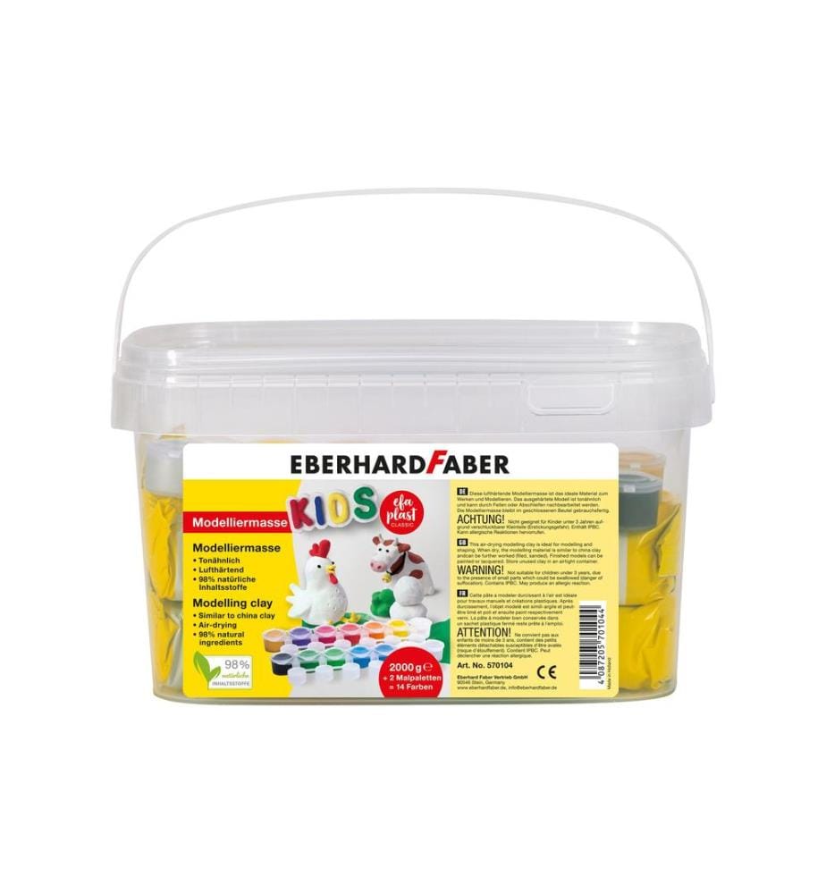 EBERHARD FABER - Matière à modeler EFA Plast Classic 2 kg, Blanc