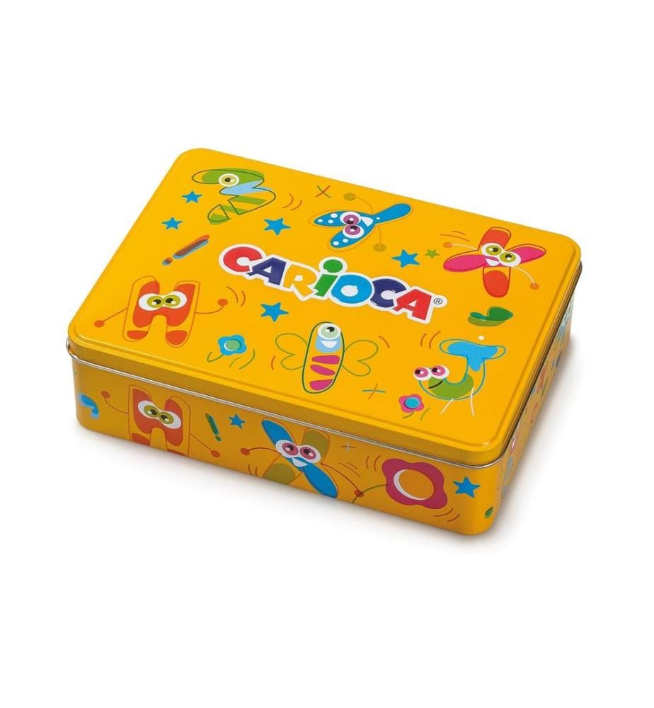 CARIOCA - Feutres de coloriage en boîte métallique 100 pièces, Jaune