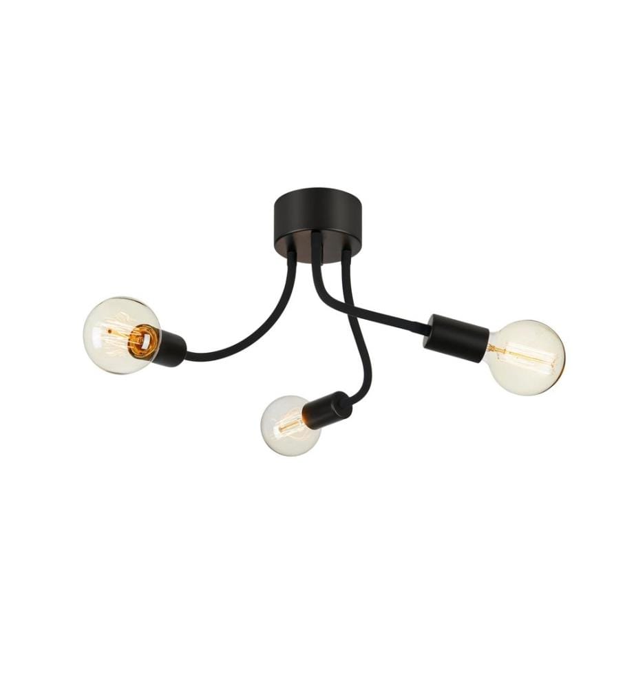 Markslöjd Plafonnier Medusa 3 l 3x E27, Noir