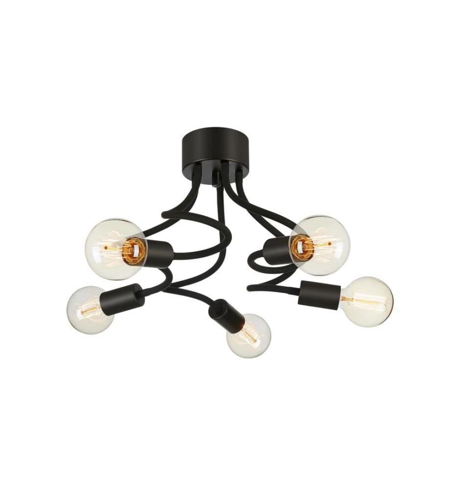 Markslöjd Plafonnier Medusa 5L 5x E27, Noir