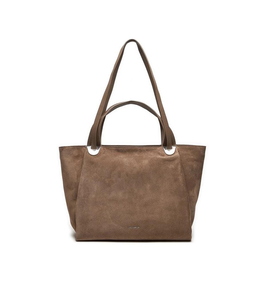 Sac Fourre-Tout Oliver - Cuir en daim - Taupe chaud