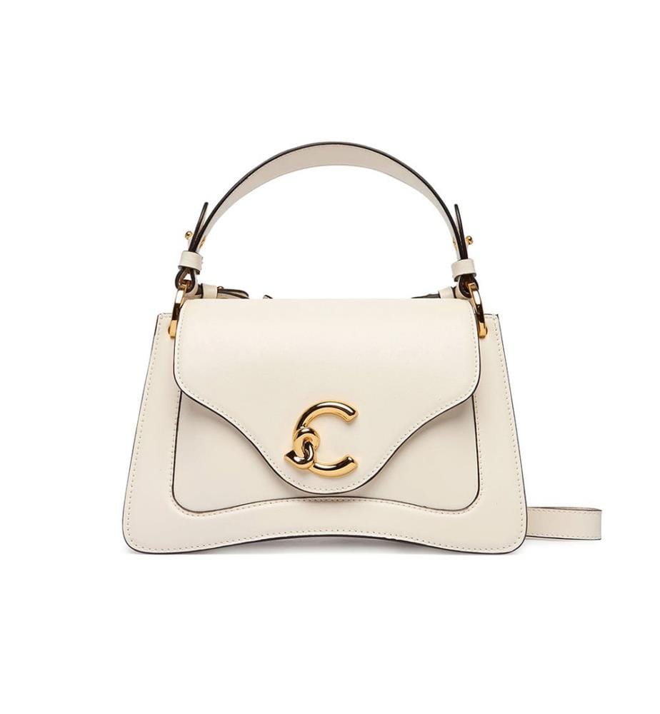Sac à Main C-Me en cuir lisse de veau - Pearl