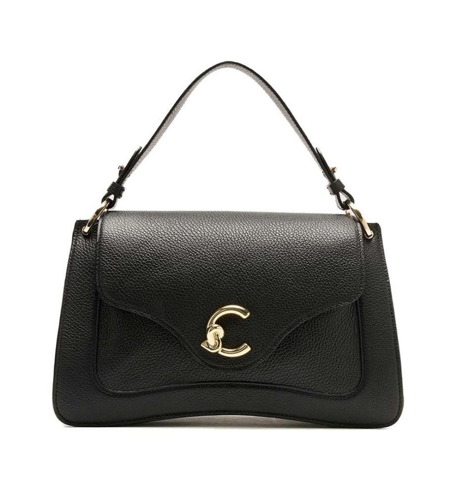 Sac à Main C-Me en cuir grainé - Noir