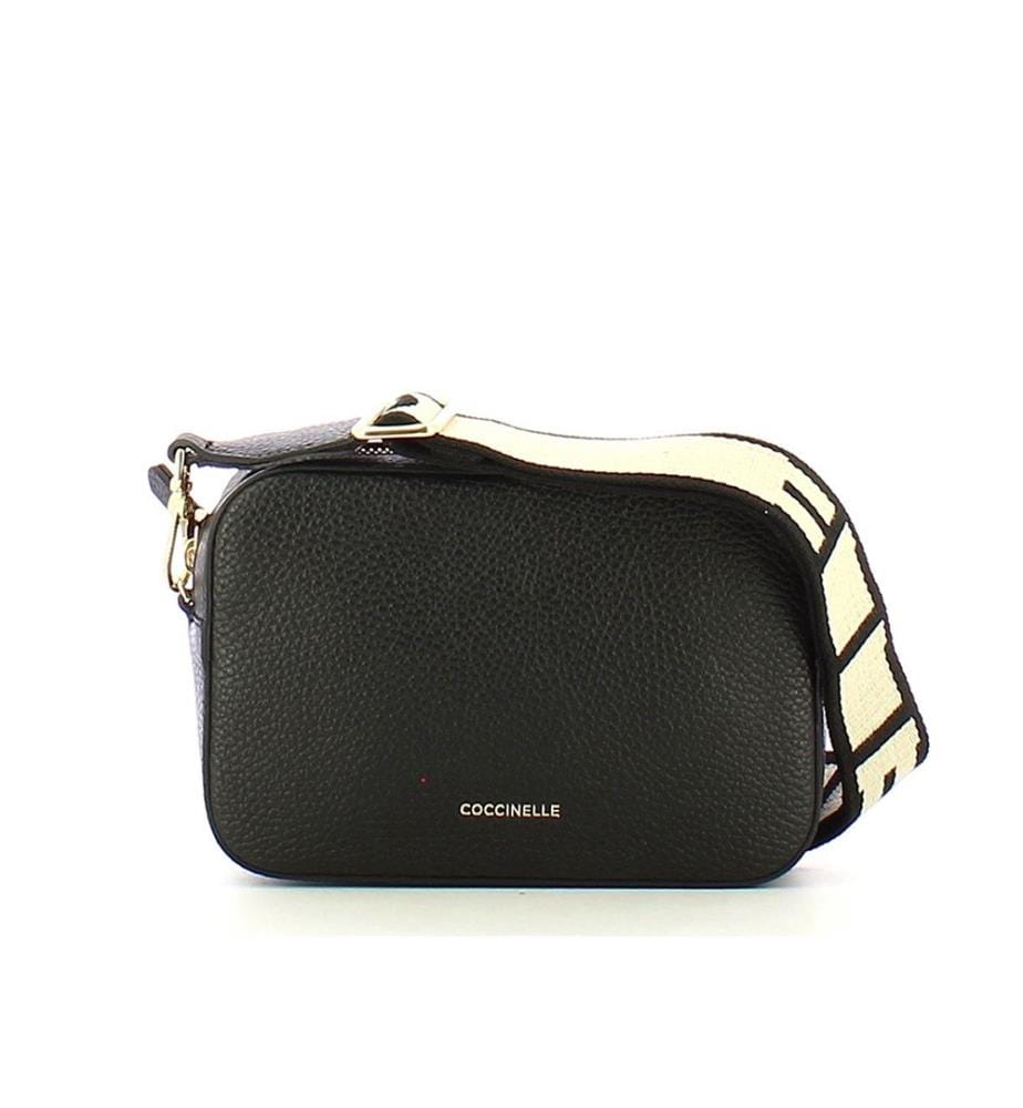 Mini Sac à Bandoulière Tebe - Cuir grainé - Noir