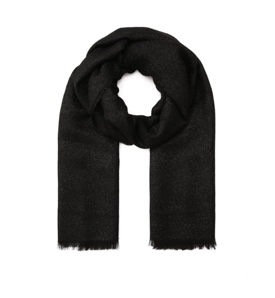 Foulard multifleurs 70X180 - Cuir grainé - Multi Black
