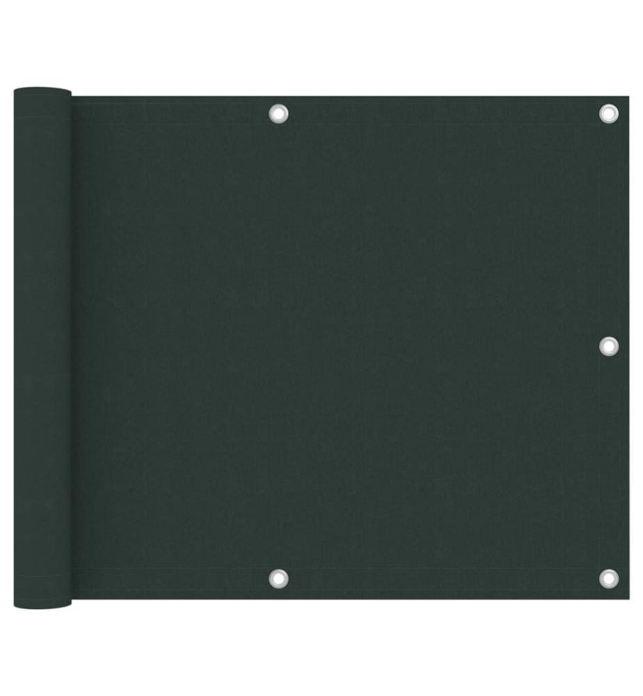 Écran de balcon Vert foncé 75x600 cm Tissu Oxford