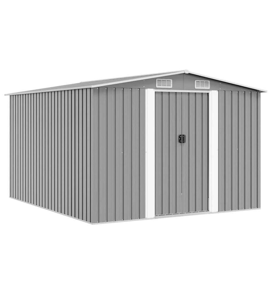 Abri de jardin 257x298x178 cm Métal Gris