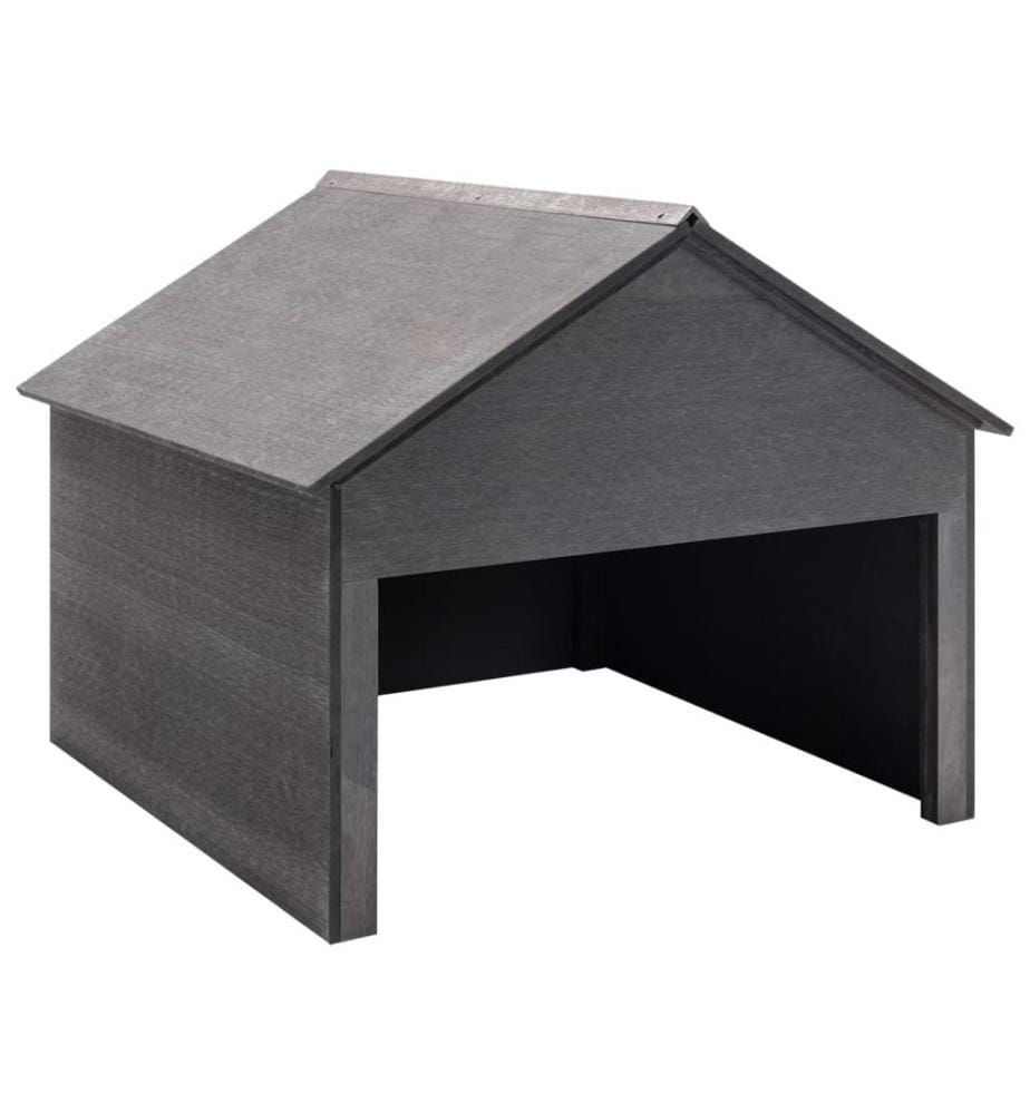 Garage pour tondeuse à gazon Gris 80x80x70 cm WPC