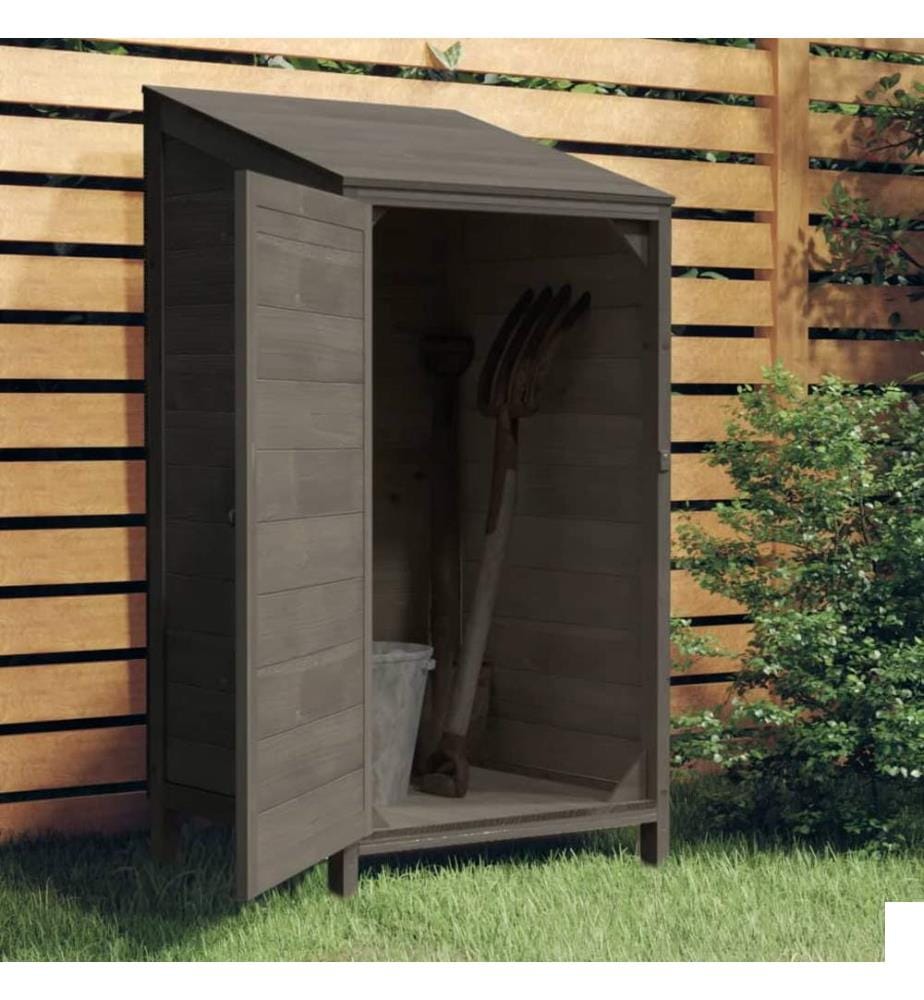 Remise de jardin Anthracite 55x52x112 cm Bois de sapin solide