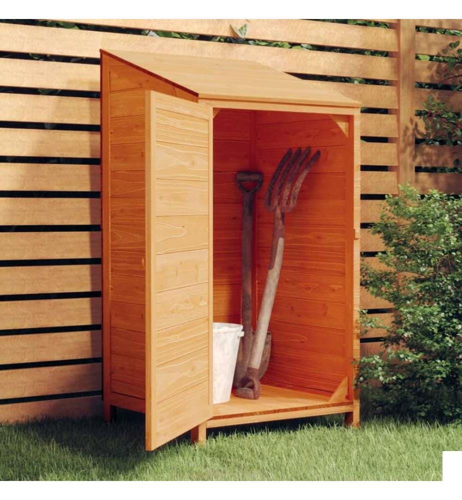 Remise de jardin Marron 55x52x112 cm Bois de sapin solide
