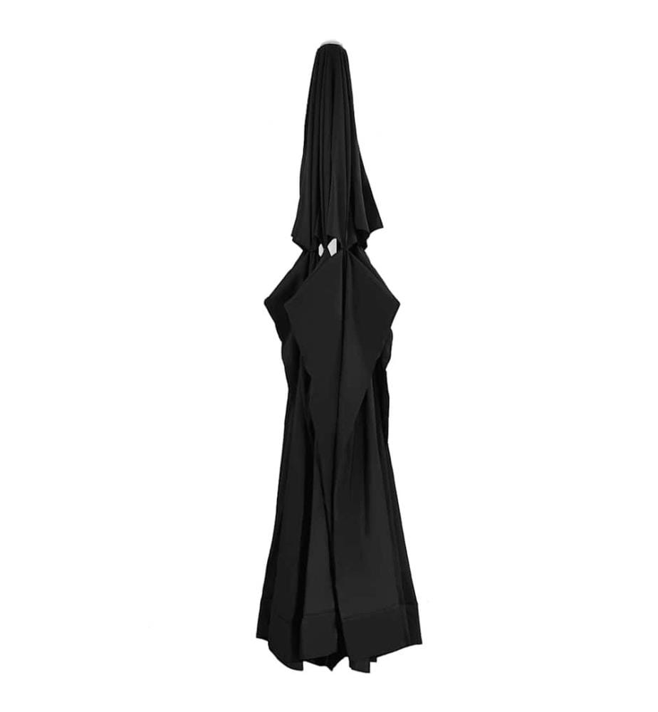Tissu de remplacement pour parasol d'extérieur Noir 610 cm