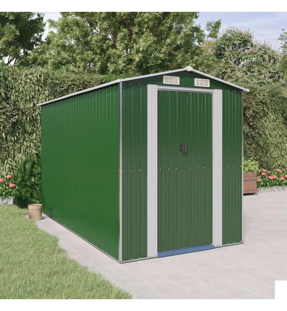 Abri de jardin Vert 192x357x223 cm Acier galvanisé