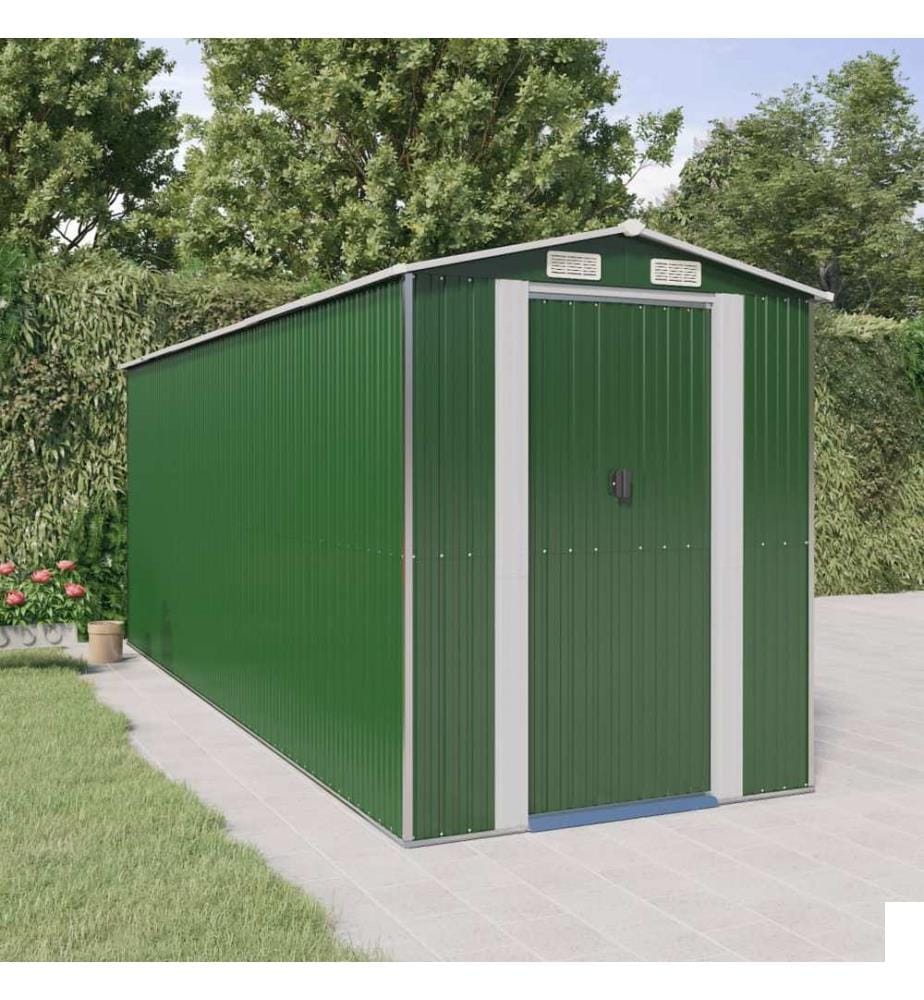 Abri de jardin Vert 192x523x223 cm Métal galvanisé
