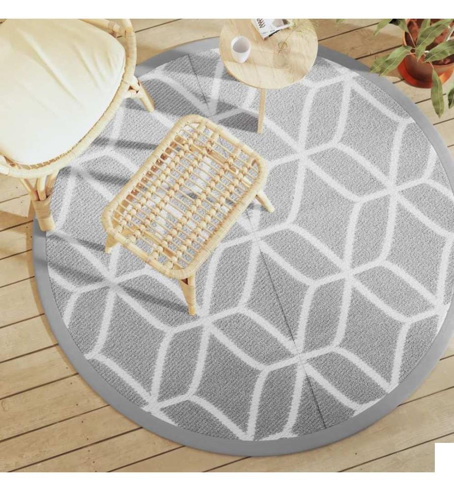 Tapis d'extérieur ARAKIL gris Ø160 cm PP