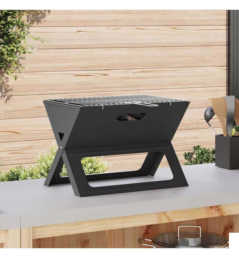 Grill extérieur Noir 46 x 31 x 31 cm Acier