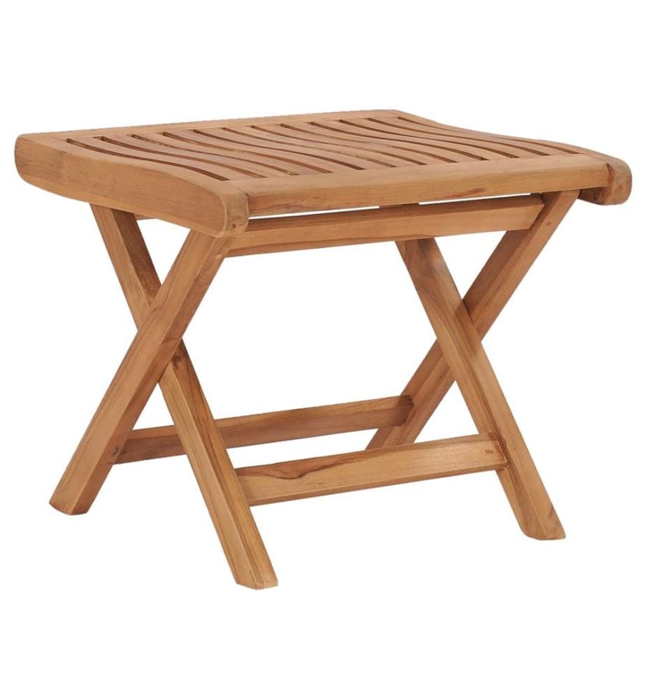Repose-pied pliable 46,5x49x41,5 cm Bois de teck solide