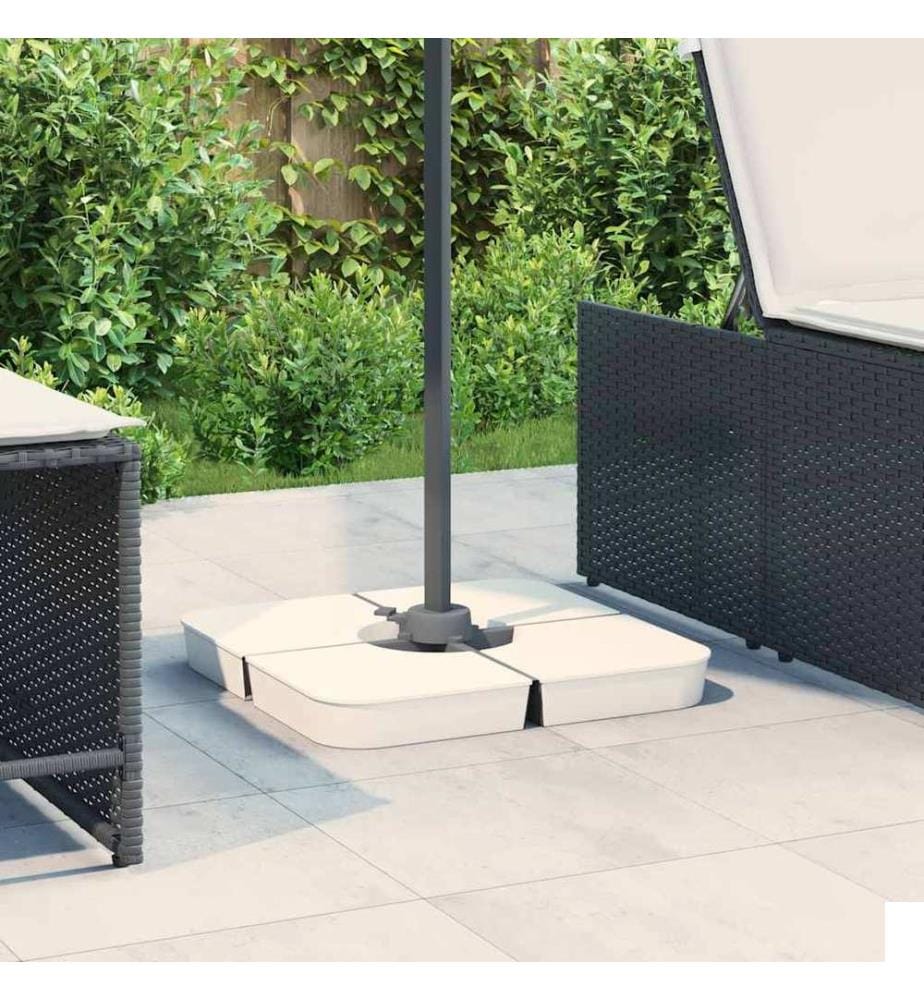 Ensemble de base de parasol pour parasols à pied croisé 4pcs PP