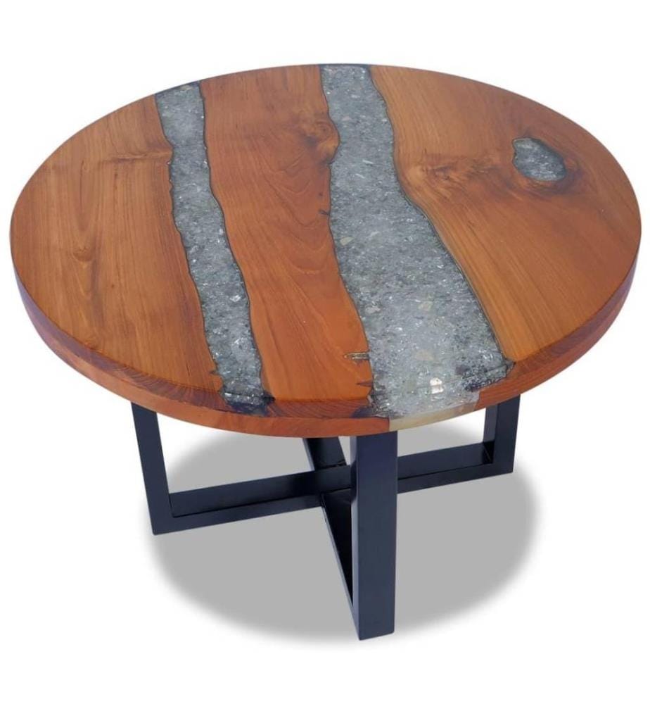Table basse Teck Résine 60 cm