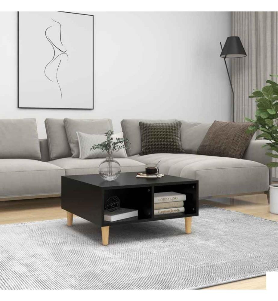 Table basse Noir 60x60x30 cm Aggloméré