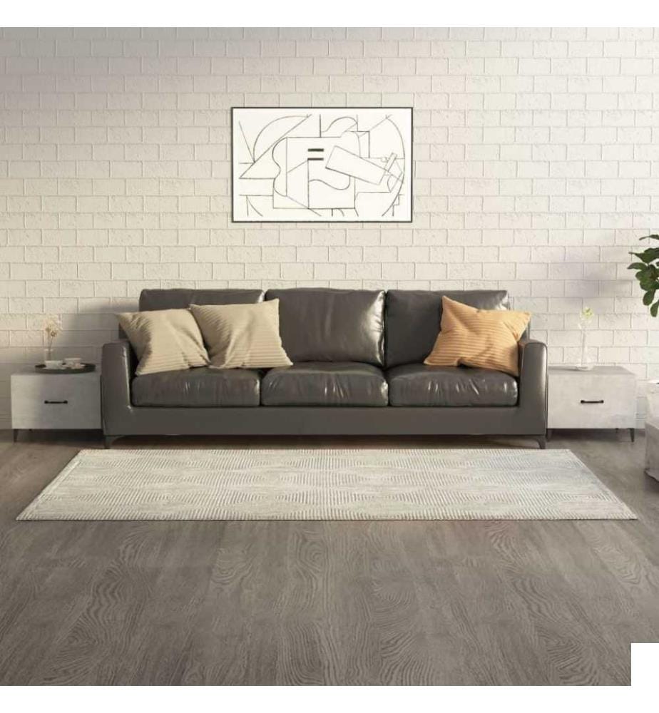 Tables basses avec pieds en métal 2 pcs Gris béton 50x50x40 cm