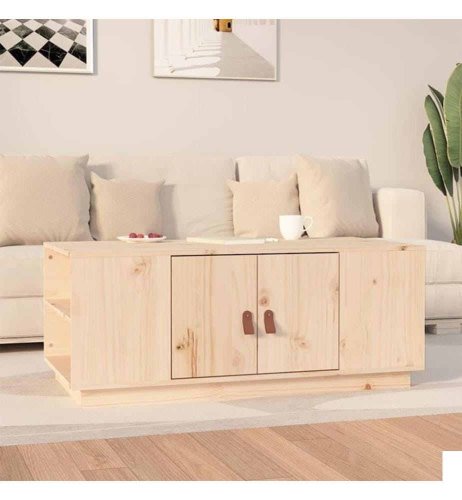 Table basse 100x50x41 cm Bois massif de pin
